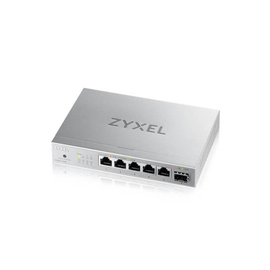 XMG-100 Series XMG-105 - Commutateur - non géré - 5 x 100/1000/2.5G + 1 x Gigabit SFP / 10 Gigabit SFP+ - de bureau, fixation mu