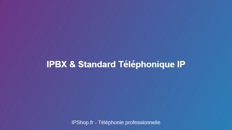IPBX et standard téléphonique IP : tout savoir pour équiper votre entreprise